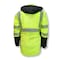 Radians Hi-Vis Rain Jacket, Ripstop, Class Type R Class 3 Hi-Vis Green, M SJ04-3SGR-M - alternate 9